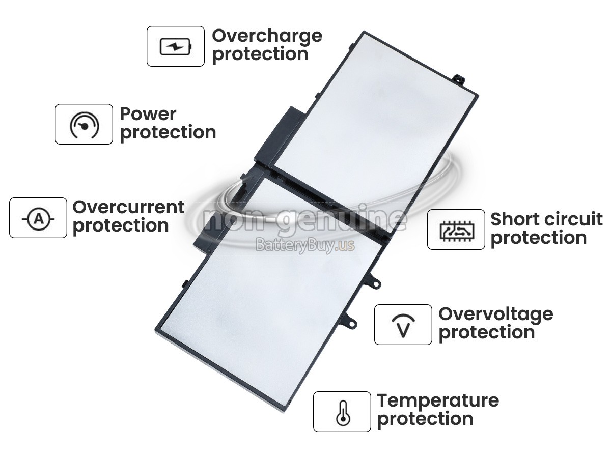 battery for Dell Inspiron 7500 2-IN-1 BLACK