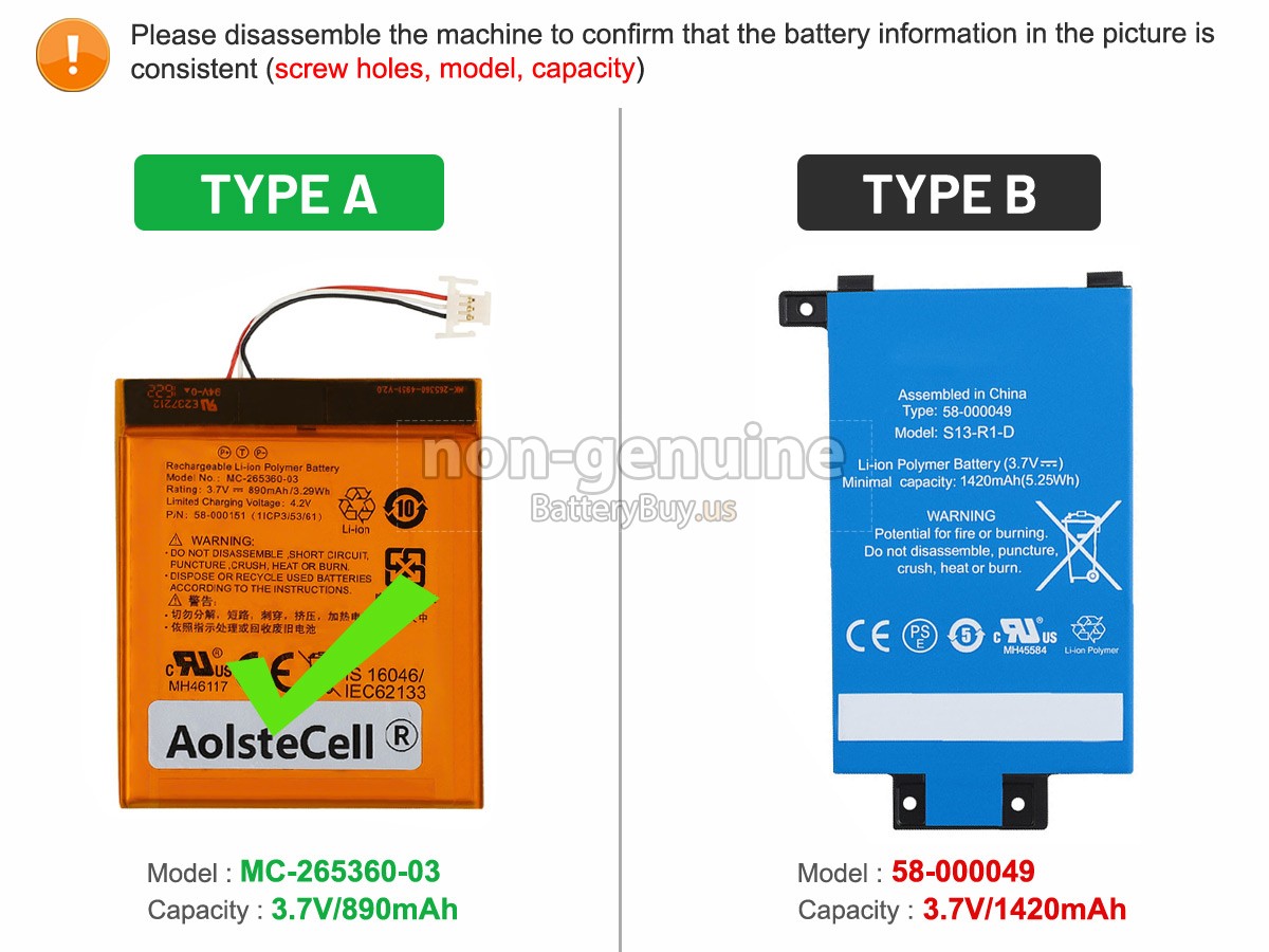 battery for Amazon KINDLE 7TH GENERATION