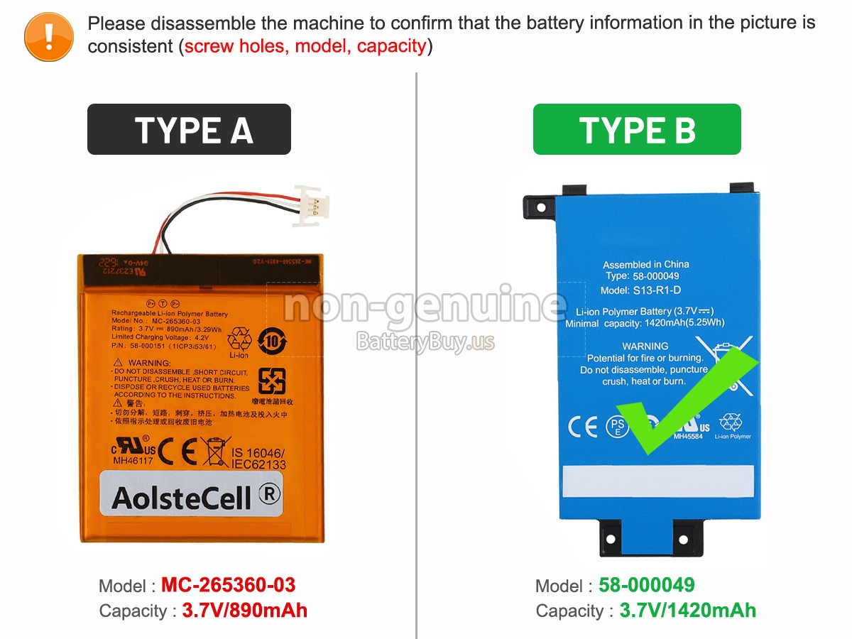 battery for Amazon KINDLE 7TH GENERATION