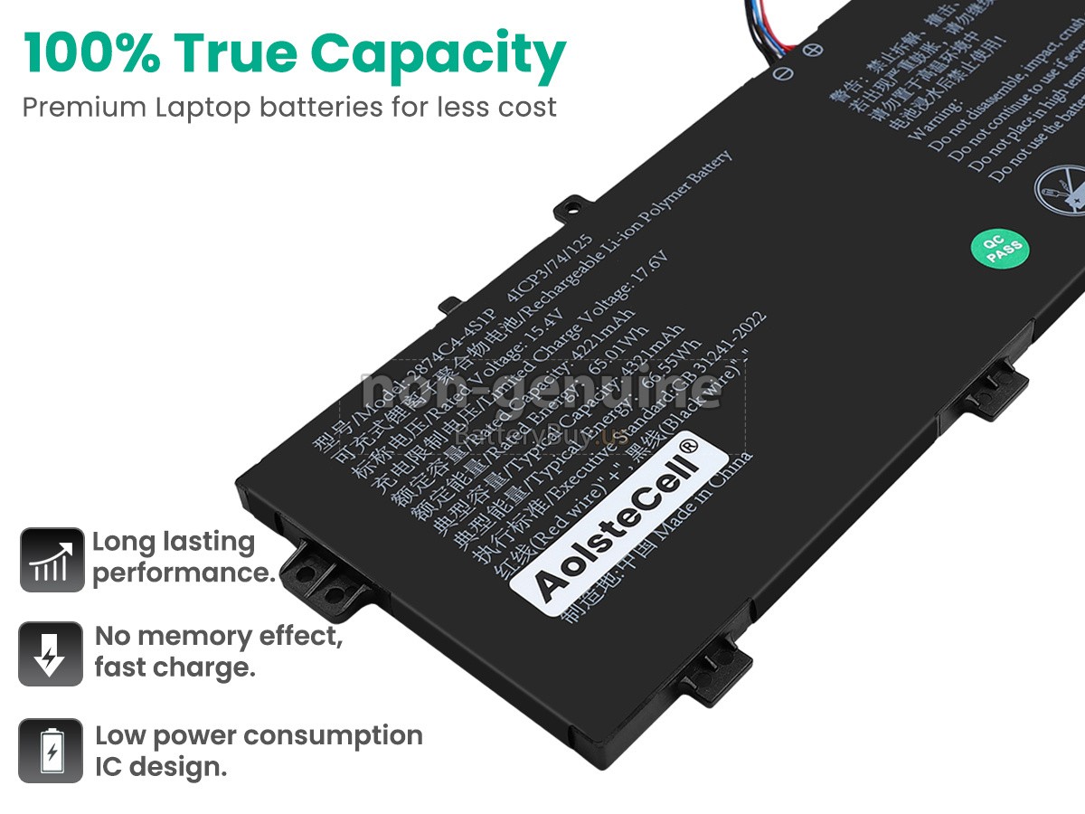 battery for AolsteCell 2874C4-4S1P