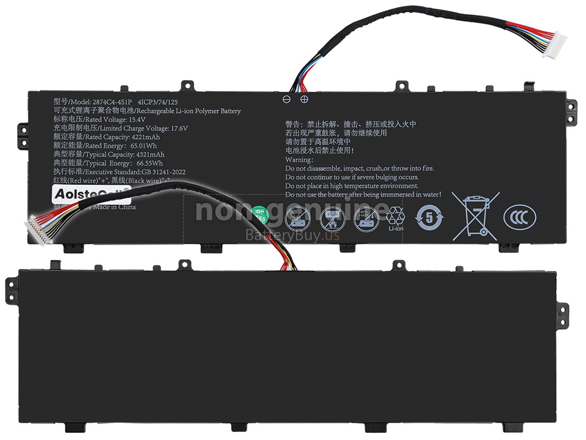 battery for AolsteCell 2874C4-4S1P