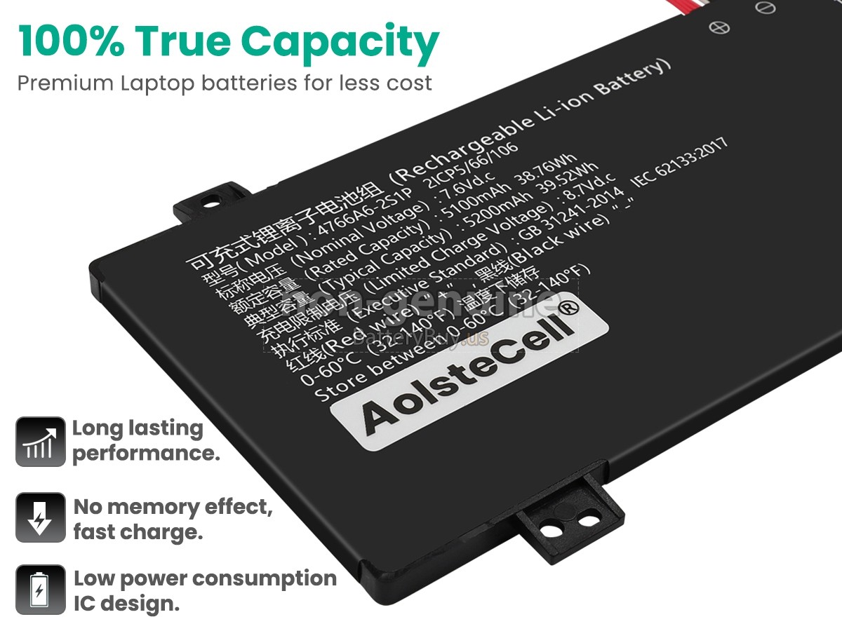 battery for AolsteCell 4766A6-2S1P