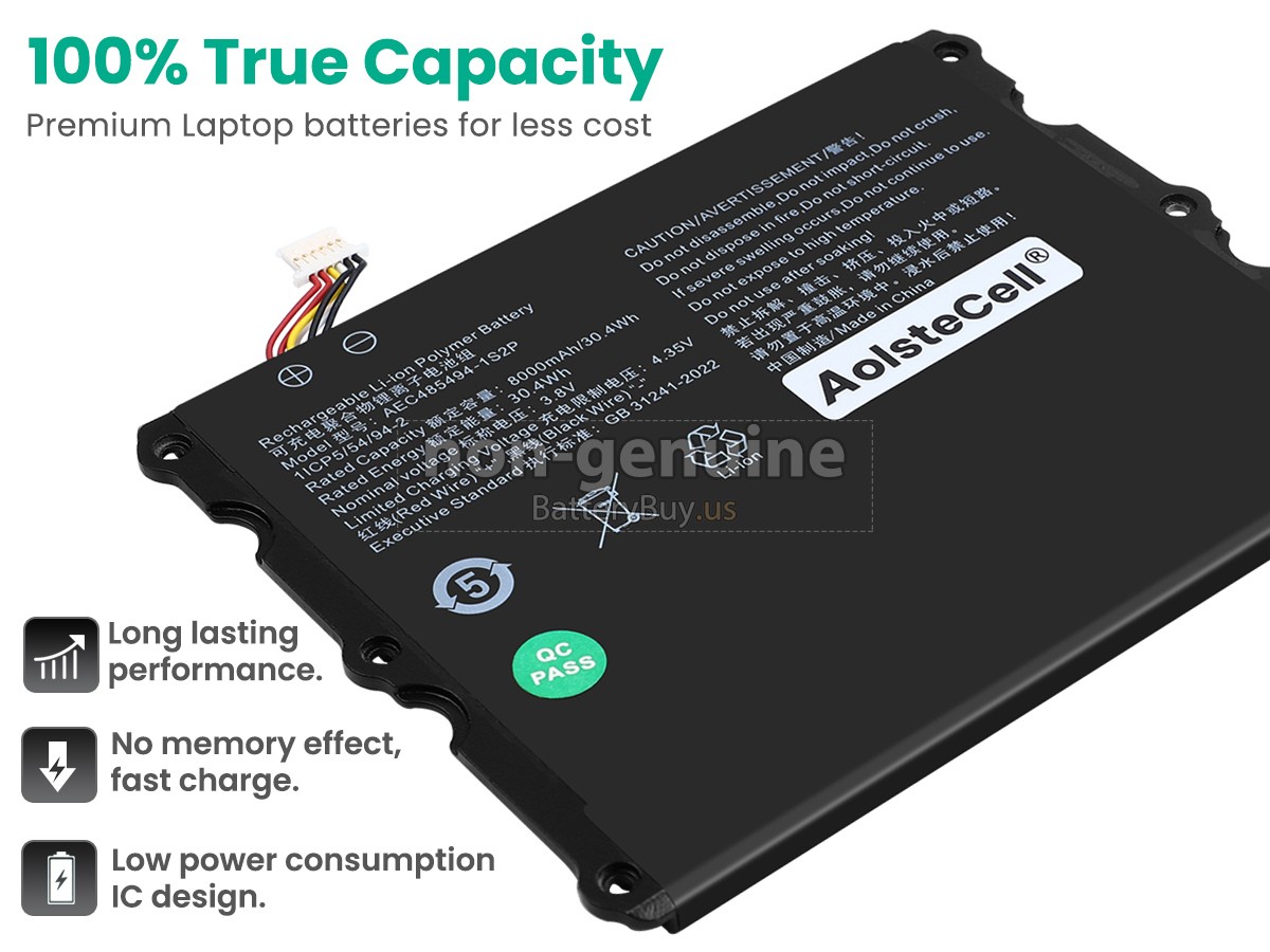 battery for AolsteCell AEC485494-1S2P