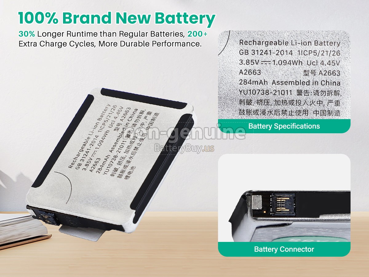 battery for Apple WATCH 8 HERMES GPS 41MM