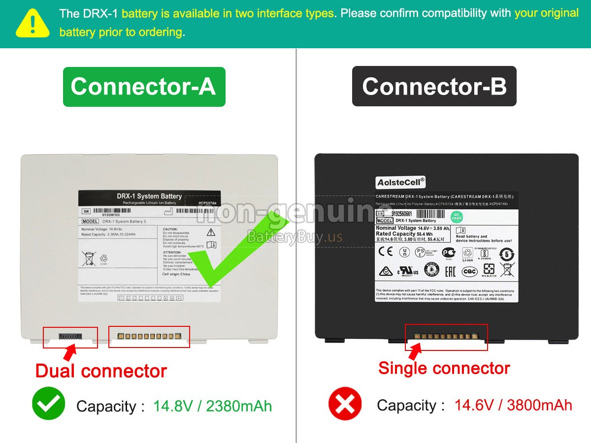 battery for Carestream SPAC1432