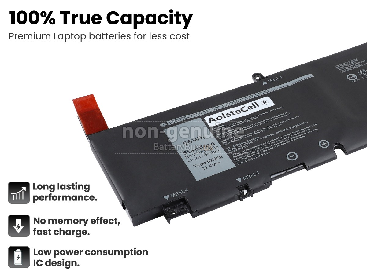 battery for Dell 5XJ6R