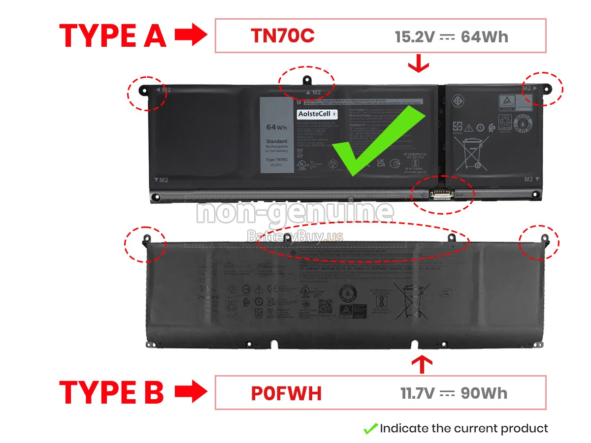 battery for Dell P133F001