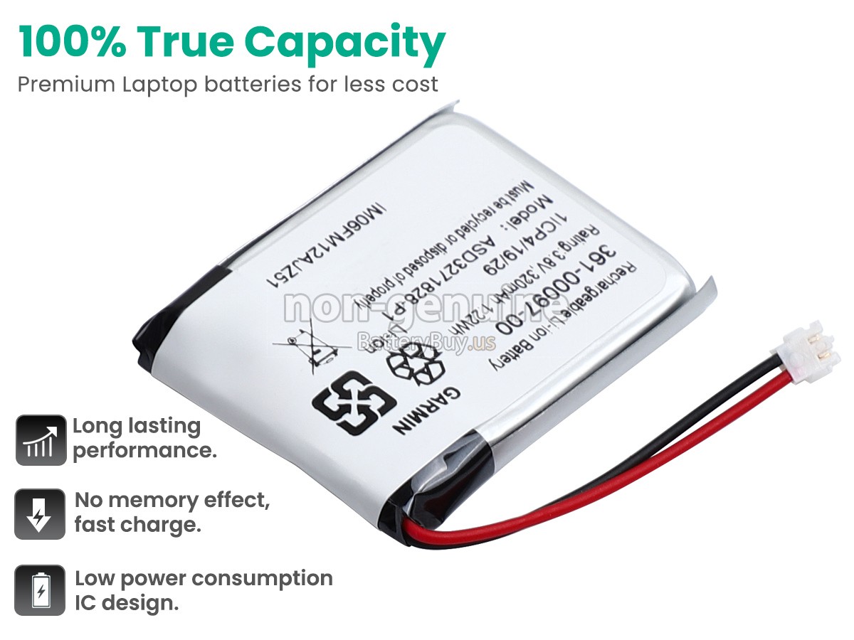 battery for Garmin 361-00097-00