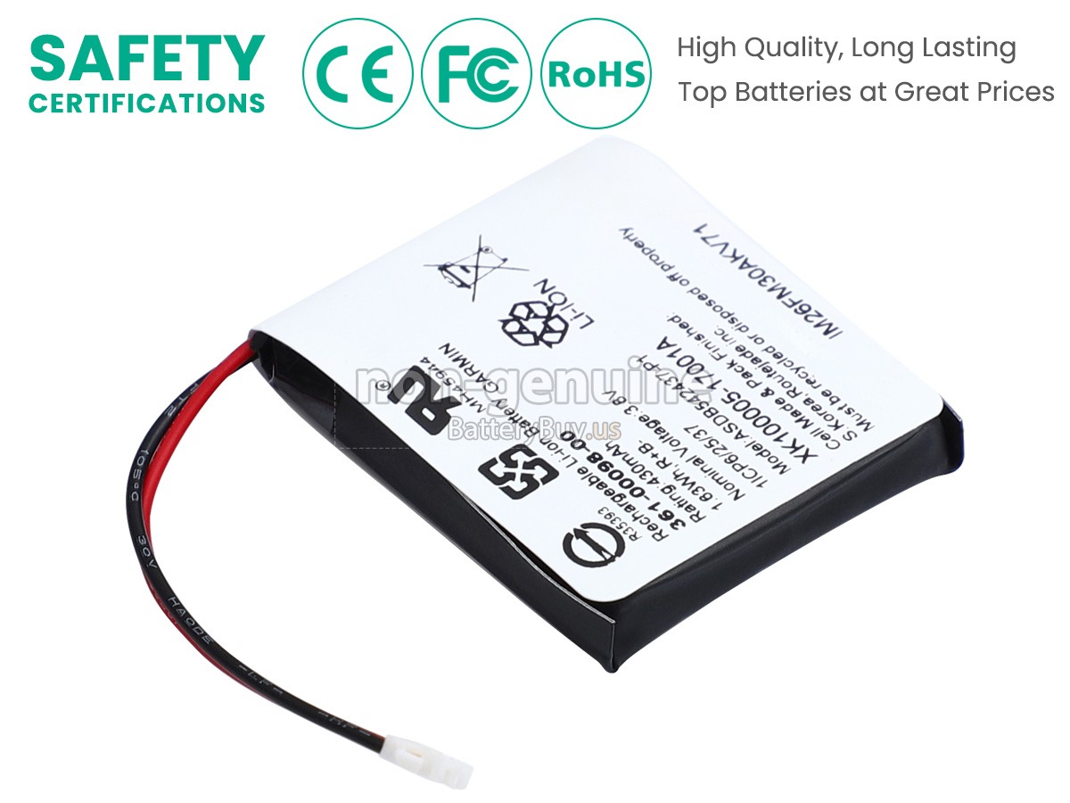 battery for Garmin 361-00098-00