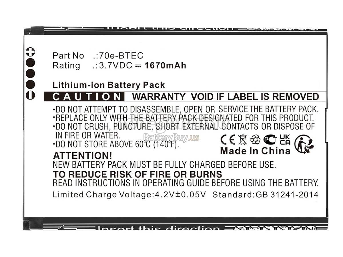 battery for Honeywell 75E