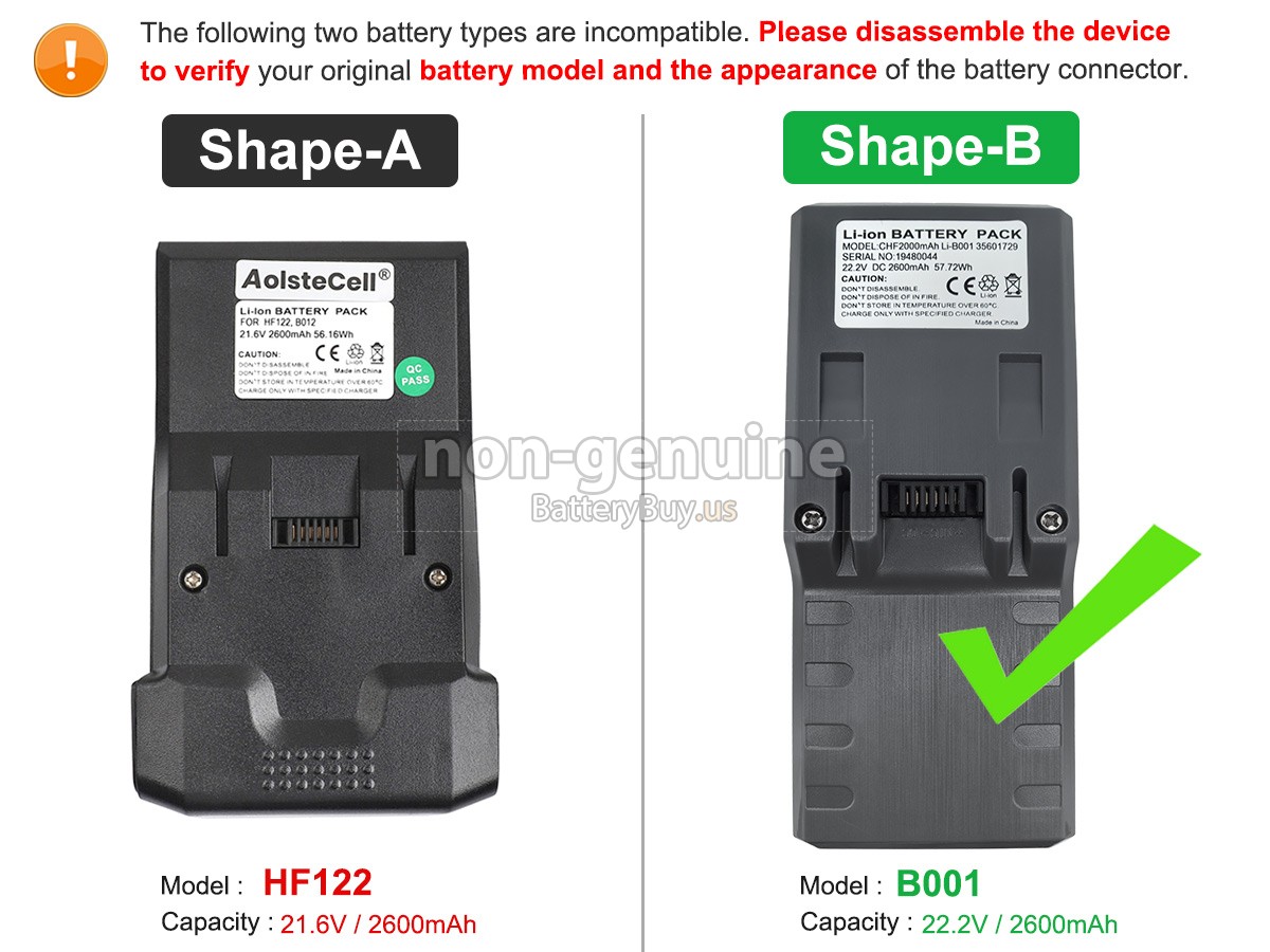 battery for Hoover 35601729