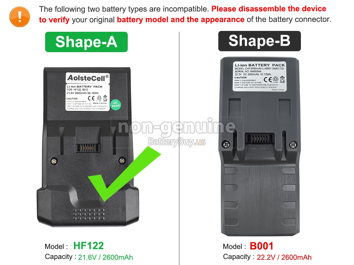 battery for Hoover 35601729