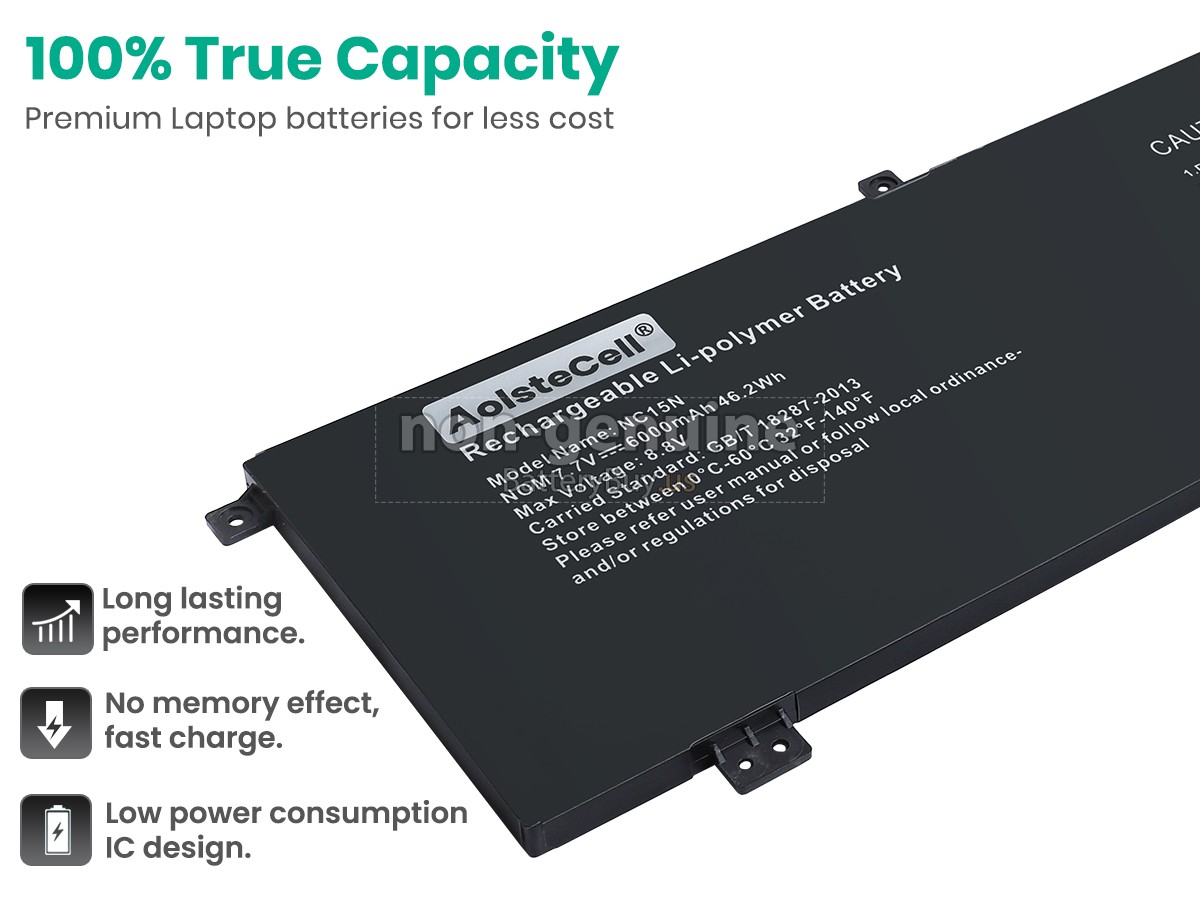 battery for KuXi NC15U8