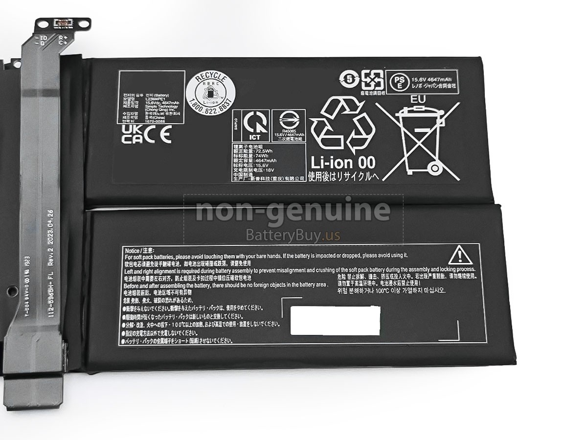 battery for Lenovo L23M4PE1