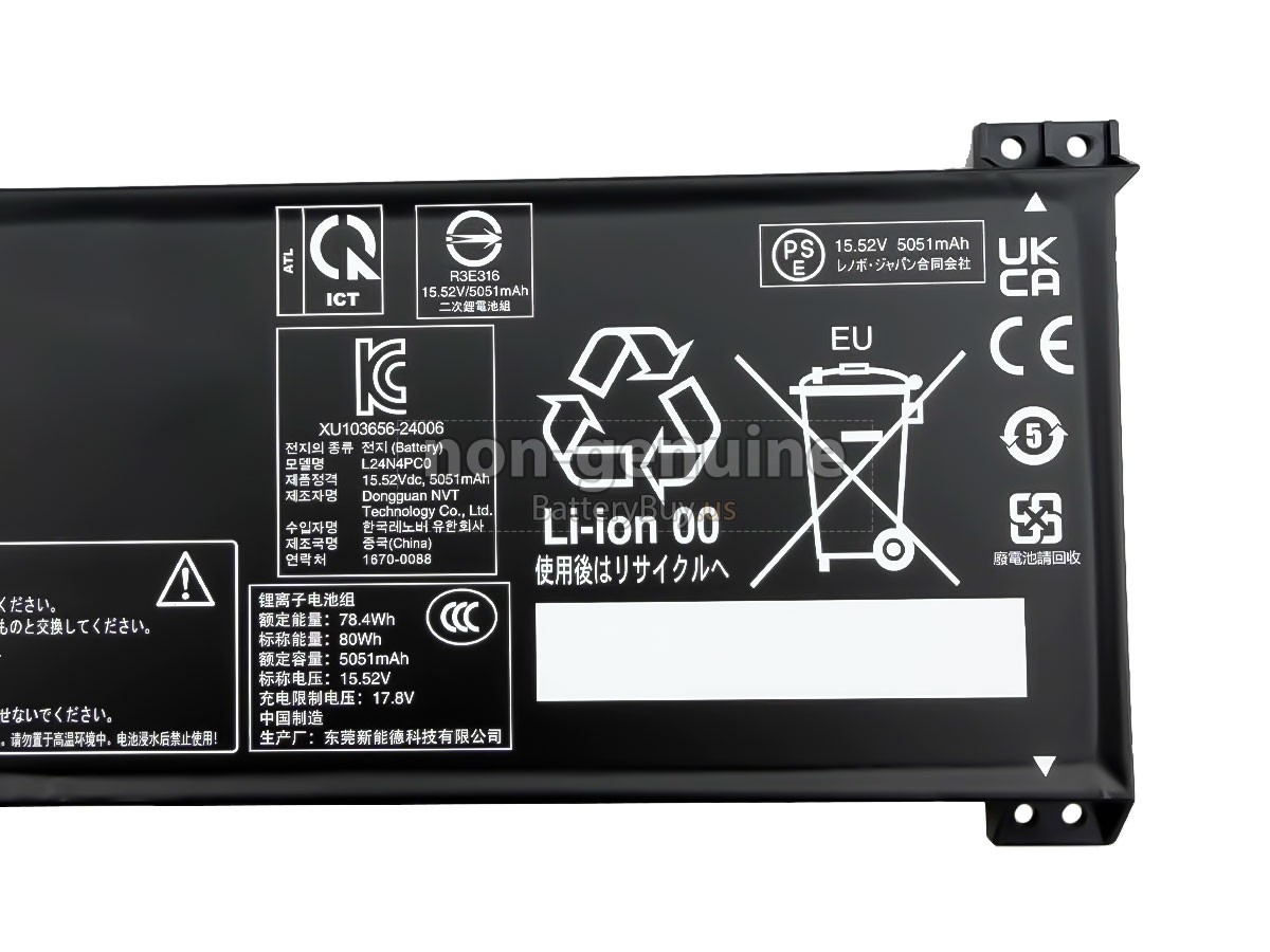 battery for Lenovo LEGION PRO 5 16IRX10-83NN0031LM