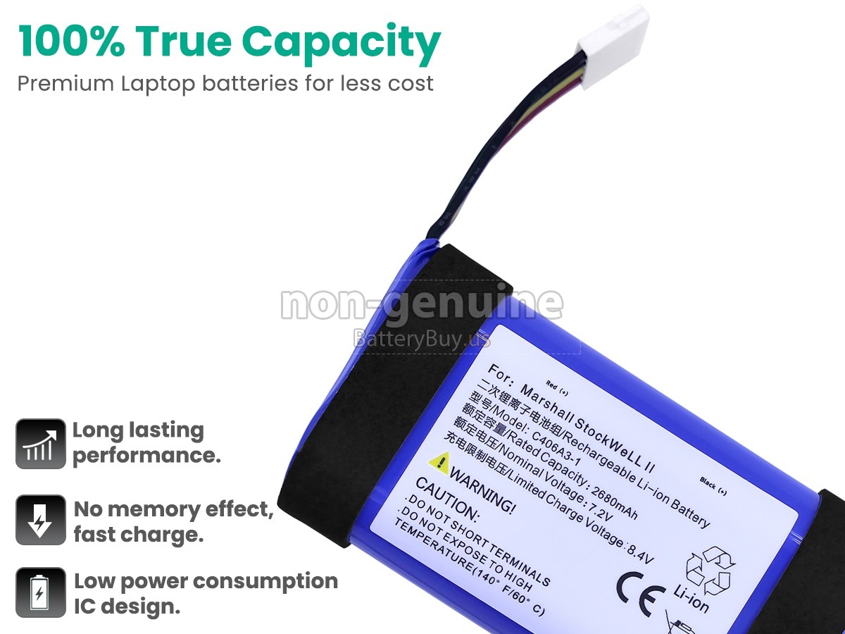 battery for Marshall STOCKWELL II C406A3-1