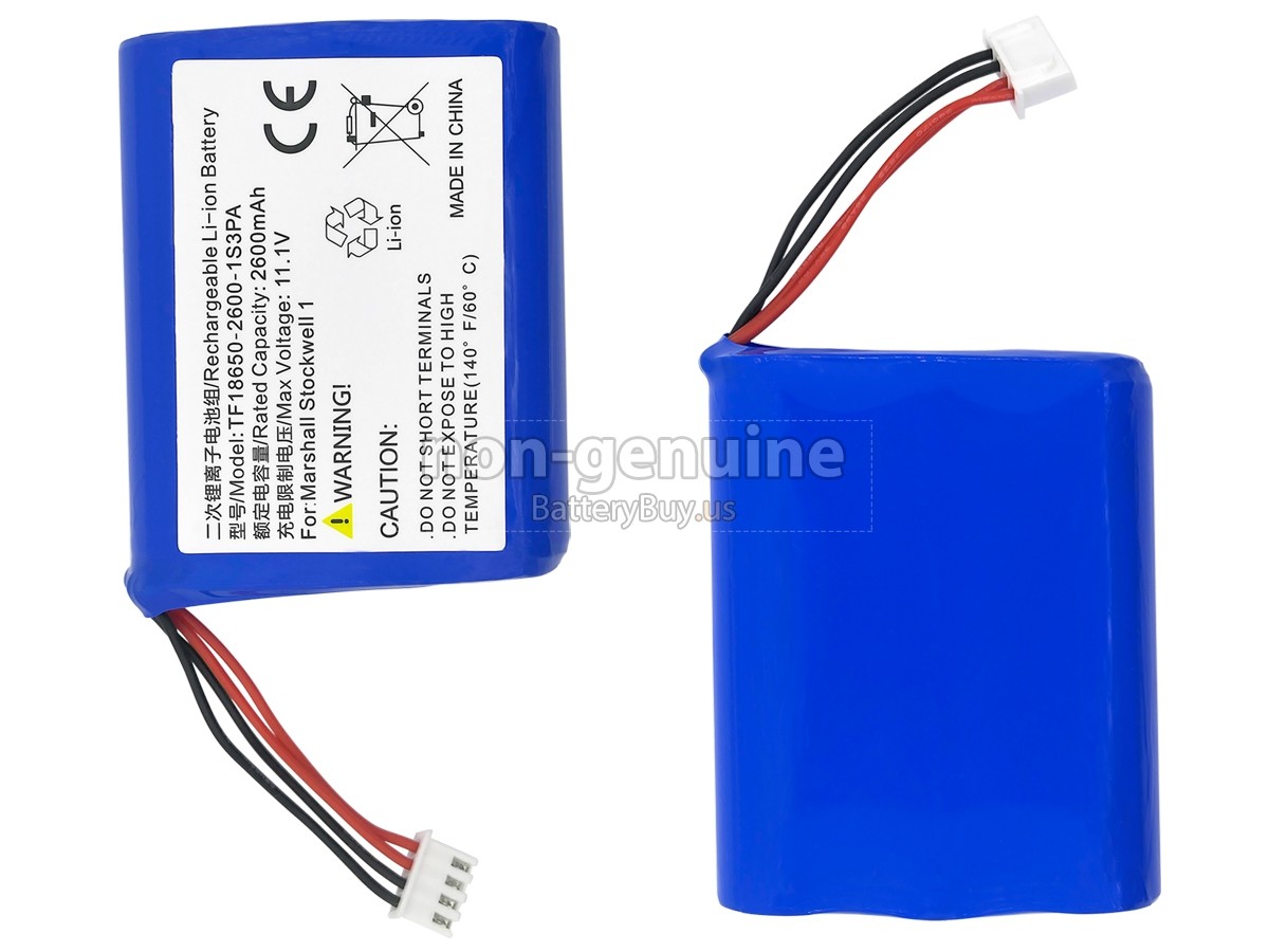 battery for Marshall TF18650-2600-1S3PA