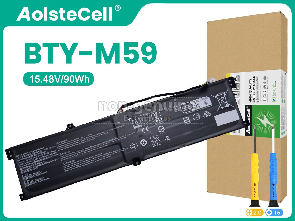 battery for MSI CROSSHAIR 17 HX D14VFKG-063TW