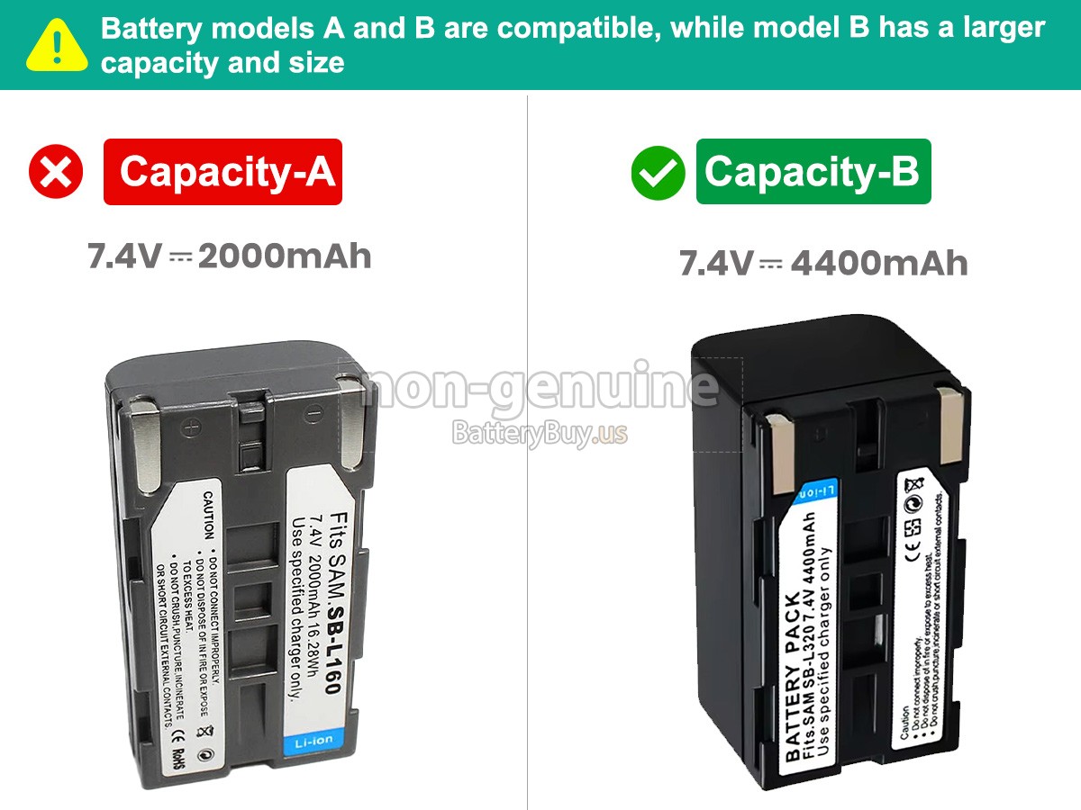 battery for Samsung SB-L160