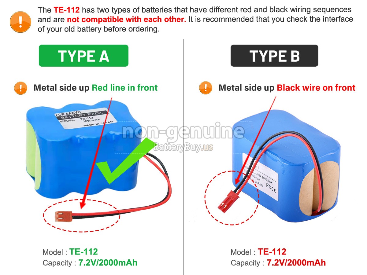 battery for Terumo TE-112