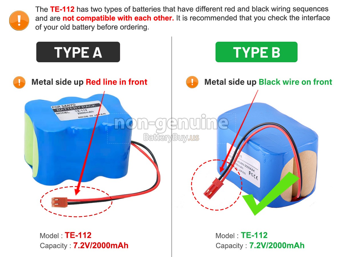 battery for Terumo TE-112