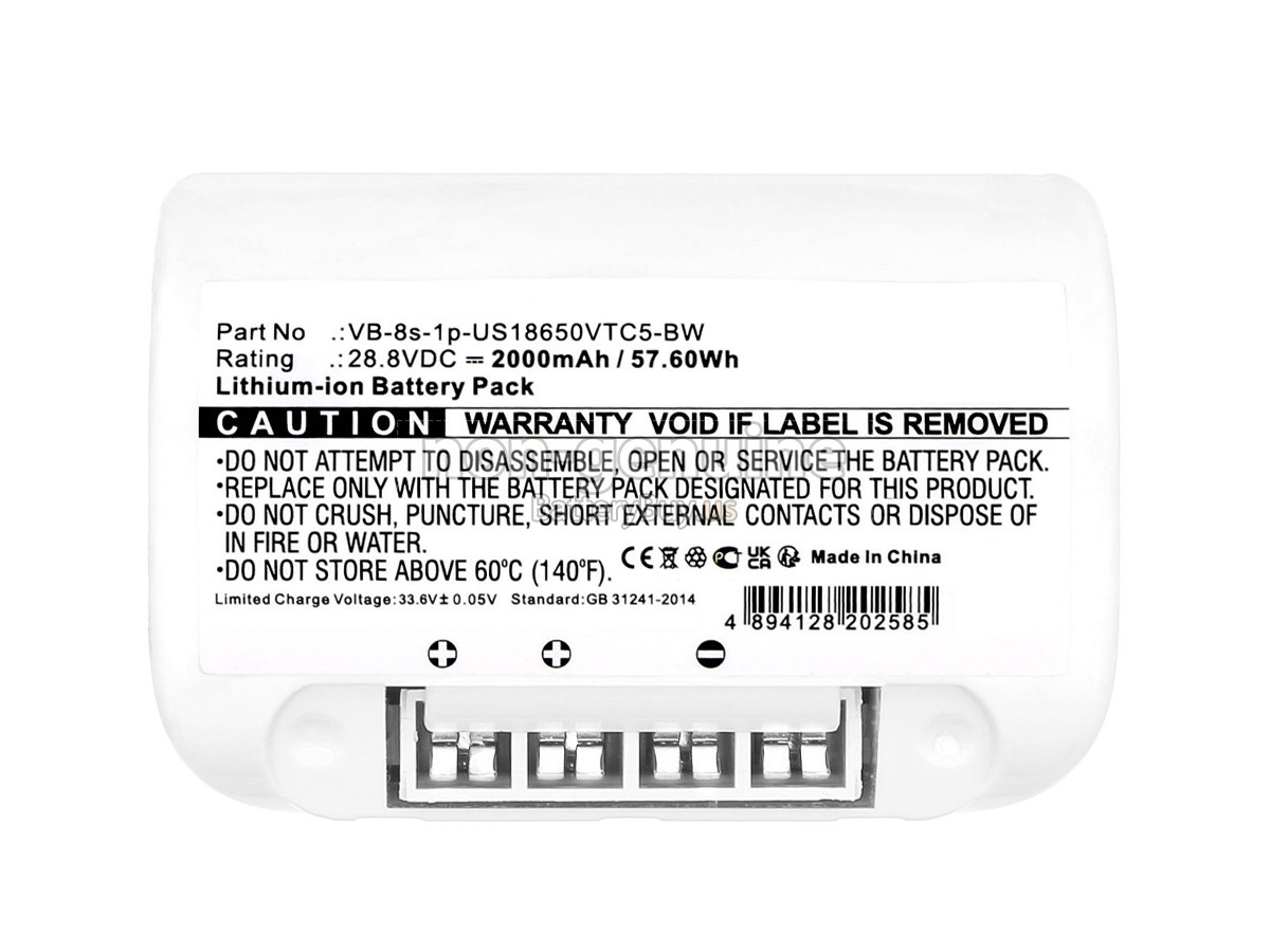 battery for Vorwerk Kobold VB-8S1P-INR1865025R-BW